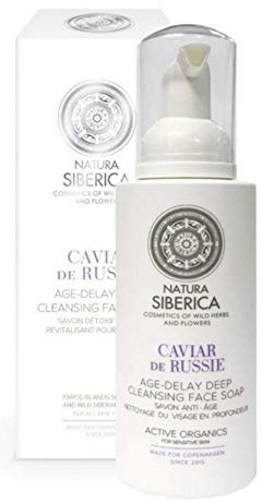 Natura Siberica Jabón Facial Limpieza Profunda Anti-Age, Caviar de Rusia - 175 ml