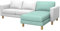 Soferia Überzug Kompatibel Mit Karlstad Anbau Recamiere Sofasitzbezug Sitzkissenbezug Chaiselongue-Bezug Husse Kunstleder Lederoptik Wasserabweisend Pflegeleicht Antiallergisch Eco Leather Grün