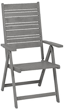 greemotion 128658 Garten Klappstuhl Maui Hochlehner für Balkon und Terrasse, Grau, 9.8 x 6 x 1.5 cm