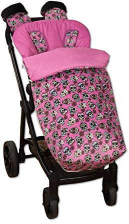Babyline Lovely Skull Fußsack, für Erwachsene, unisex, Fuchsia