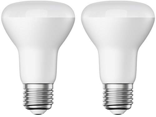 ledscom.de 2 Stück E27 LED Leuchtmittel, R63, warmweiß (2700 K), 8 W, 750lm, matt