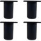 Lot de 4 pieds de meubles de cuisine en Aluminium - Réglables - Ronds - pied de support pour canapé de meuble capacité de charge 100 kg-8cm-Noir