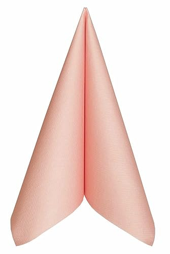 APARTina Servietten stoffähnlich aus Airlaid - UNI, stoffähnliche Serviette Hochzeit Hochzeitsservietten hochwertig, perfekt für verschiedene Anlässe Aprikot Taufe (Pfirsich, 33 x 33 cm)