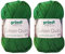2x50 Gramm Gründl Cotton Quick 100% Baumwolle, Häkelgarn mercerisiert, gasiert, gekämmt inkl. Anleitung für ein Meerschwein (114 Grün)