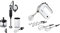 Bosch MSM67170 ErgoMixx Stabmixer-Set (Edelstahl-Mixfuß, Mixbecher, 12 Geschwindigkeitsstufen, 750 Watt) schwarz/grau & MFQ4835DE Styline, Premium-Handrührer, 2 Paar Rührbesen, 575 W, Edelstahl, weiß