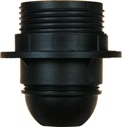 Zenitech DIO043111 Soquet Ampoule lumière Lampe-Douille Plast.E27 + Bague Noir-Voltman-DIO043111, Noir