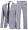 Allthemen Costume Homme Mariage Blazer Affaire Cérémonie Slim fit Veste et Pantalon Deux pièce Gris Clair XXL