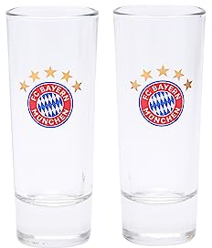 FC Bayern München I Schnapsglas 2er-Set I Durchsichtig