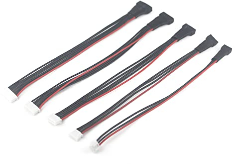 5 Stück 2/3/4/5/6S Balance Ladegeraet Kabelverlaengerung, /Verlängerungskabel für das Batterie-Ladegerät, Lipo Baterrie JST-XH Stecker Ladekabel für RC Drone, Quadcopter und Multirotore