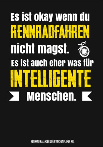Rennrad Kalender oder Wochenplaner XXL: XXL Wochenplaner mit To do Liste und Einkaufliste und lustigem Spruch