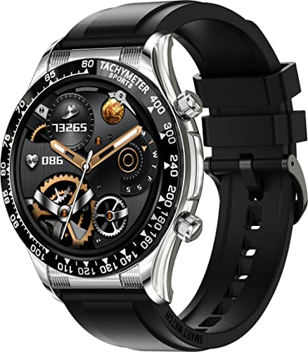 Smartwatch Telefonieren Herren Fitness Tracker für Android IOS Fitnessuhr mit Blutdruckmessung Pulsuhr Schlafanalyse Musikplayer NFC Sportuhr Schrittzähler Fitness Watch Silber