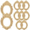 NOLITOY 10 Stücke Mini Vintage Fotorahmen Miniatur Gold Harz Rahmen Nail Art Fotorahmen Barock Bilderrahmen Wandbehang Antiken Fotorahmen Für Salon Wohnkultur