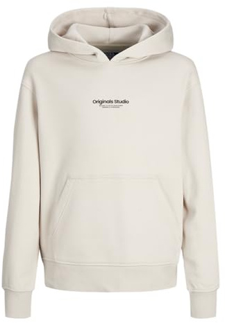 JACK & JONES Boy's Jorvesterbro Noos Jnr Sweat Hood Sweatshirt, Moonbeam, 164