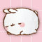 6vibes Molang Badezimmerteppich - Badematte rutschfest - Extra saugfähiger Badvorleger 55 x 75 cm - Super weicher Duschvorleger - waschbar mit Waschmaschine - Geschenk und Fanartikel