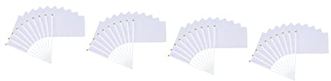 HAPINARY Partydekoration 192 STK Flaggen Weiße Stockfahnen Markierungsfahnen Weiße Fahnen Erobere Die Flagge Spieltag Leeres Banner Zeichen Wehende Fahne Anpassen Fünf Farben Flaggenbanner