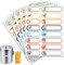 Baby Bottle Labels for Daycare, School Name Labels for Kids, Daycare Labels, Self-Write-On Waterproof Dishwasher Safe Stickers, Kids Name Tags, Assorted Sizes & Colors - Pack of 128