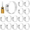 Knpwer 63 Stück Schlauchschellen Endlos Edelstahl,6-29mm 304 Edelstahl Schneckengetriebe Schlauchschellen, DIY Custom Schlauchschellenband mit Befestigungselementen (15, 27-51mm)