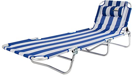 CREVICOSTA QUALITY MARK MARCAS DE CALIDAD - FÓSFORO 1012 - Tumbona reclinable de Playa Plegable y reclinable (Marinera)