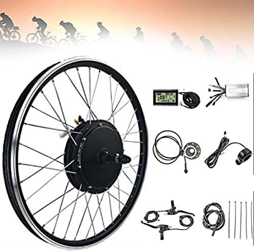 Electric Bicycle Wheel Kit 20/24/26/27.5/28/29/700C Front Wheel E-Bike Conversion Kit With Intelligent Controller LCD3 Display For Road Bike,48V/500W,20INCH,Collector88