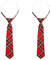 NAUZE Lot de 2 cravates à motif tartan écossais pour homme - Cadeau de fête de mariage, Rouge, taille unique