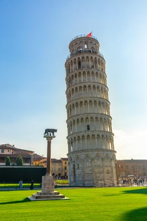 Acryl-Bild 30 x 50 cm: Der Schiefe Turm an einem sonnigen Tag in Pisa, Italien (124553759)