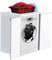Avilia Mobile Coprilavatrice | Box Coprilavatrice | Coprilavatrice con Ante | Mobile Copriasciugatrice | Mobile per Lavanderia | Coprilavatrice da Esterni ed Interni in PVC 68,5x64,5x88cm, Bianco