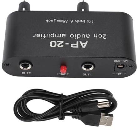 Mini Preamplificador de Audio Estéreo, Mini Amplificador Integrado HiFi de 2 Canales, Receptor Amplificador Estéreo para PC de Escritorio Digital, Placa de Amplificación de Audio