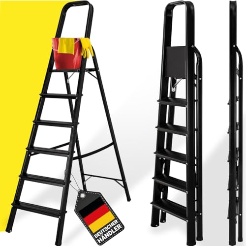 ππππ
ππ
πππ Trittleiter CF-133A | π πππππ ππππππππ - 2-6 Stufen Leiter - Klapptritt - Treppenleiter - Klappleiter - Haushaltsleiter - Stehleiter (6 Stufen BlackEdition)