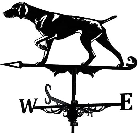 Windfahne-Dekoration, Wetterfahne mit Dachmontage, Wetterhahn, Windrichtungsanzeige, Retro-Wetterfahne aus Metall, Bauernhof-Szene, Garten, Hof, Pfahl, kreative Heimdekoration, Ornament-Geschenk aus