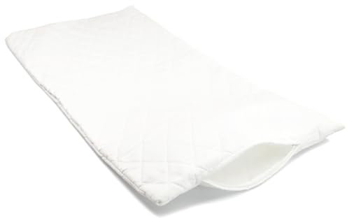 Inlett Steppware weiß ca. 80x40cm mit Reißverschluss - Hülle ideal für Selberbefüller von Kissen - Inlett = Leere Kissenhülle - Polyester-Baumwoll Inlett 3-lagig