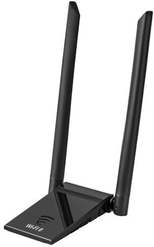 USB WLAN Stick, 1300Mbit/s USB WLAN Adapter, mit Bluetooth 5.0/5dBi Dual-Antennen WiFi Stick (5,8GHz/2,4GHz), WLAN Adapter USB3.0, WLAN Stick für PC Kompatibel mit XP/11/10/8 (AX1800)