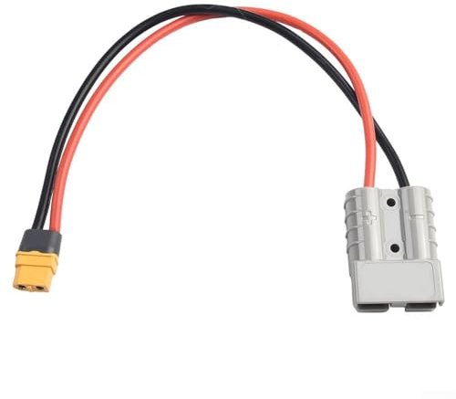 Hasaller Adapterkabel, 50 A, 600 V, für Anderson-Stecker auf XT60-Adapter, 10 für AWG, 30 cm, Kabel für Schiffe, Yachten, Wohnmobile, Busse, High-End-Fahrzeuge