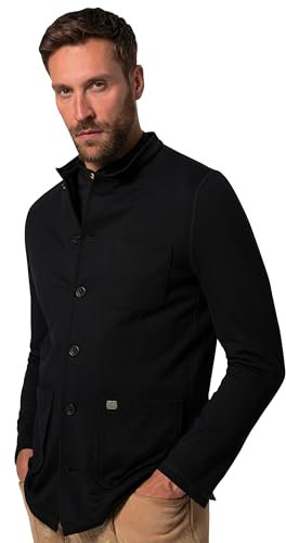 JP 1880 Herren große Größen Menswear L-8XL Trachtenjanker, FLEXNAMIC®, Trachten, Sweat, Stehkragen, Print, bis 8 XL schwarz 7XL 831320100-7XL