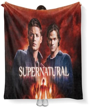 CHENGHUO Supernatural Tagesdecken Für Kinder,Sam Und Dean Decke Kuscheldecke,Kinderdecke,Decke Für Kinder Und Erwachsene,kuscheldecke Flauschig (B,135x200)