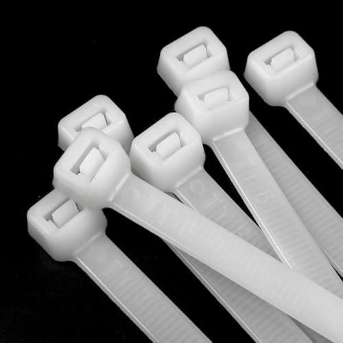 1 pack of 100Stück 9mm×900mm Weiß Nylon Große Größe Verlängerung selbstsichernde Kabelbinder