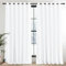 PONY DANCE Light Filtering Curtain 2 Panels - 90 x 84 Inch Extra Wide Thermal Insulated Eyelet Door Curtains Bedroom，Hotel, Living Room Large Drapes, Pure White