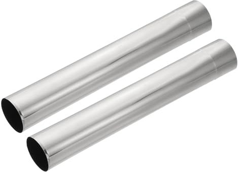 PATIKIL 2.36 Inch Stove Pipe, 2Pcs Stainless Steel Thickened Lengthen Straight Tent Stove Chimney Pipe Flue Extension for Camping Stove Vent Smoke Exhaust, 15.75 Inch Length