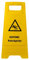 VEPATIM Warnschild Achtung Rutschgefahr gelb beidseitig bedruckt ca. 61 cm hoch