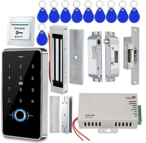 Serrure Connectée, Serrure de porte de système de contrôle d'accès d'empreinte digitale, ensemble de serrure électrique entièrement imperméable d'ip68 for le coffre-fort à la maison, extérieur ,Smart