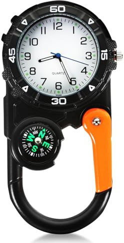 tlidfgeo Karabineruhren Multifunktionale Taschenuhr mit Karabiner Klettern Schwesternuhr