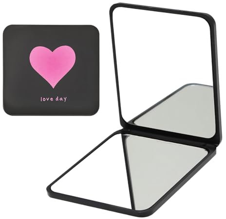 VYIBPDY Petit miroir de poche, Petit miroir,Miroir de Maquillage Portable, Miroir Double Face Carré, Miroir de poche, Miroir de Sac à Main, Petit Miroir Grossissant de Voyage,A
