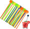 kinoco Touillettes Cocktail Réutilisables, 18 cm, 80 Pièces, Multicolore
