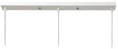 DESHOME Cache Fil pour Lustre Plafond Blanc Rosace Plafond Luminaire 3 Trous 60cm Diamètre Longue Plaque Fixation Plafonnier Pince Châssis Base Cable Suspension Luminaires avec Accessoires