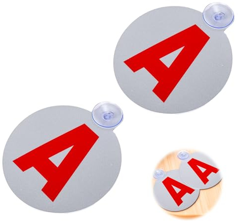 tiyiyok Fahranfänger Schild Auto, Fahranfänger Schild, Hochreflektierendes Junger Fahrer Schild mit Saugnapf Befestigung, Starke Nachtreflexion, ideal für Fahranfänger und Anfänger, 15 cm Rundes