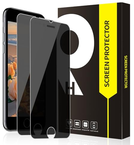Cable Leader 2 Stück Schutzfolie für Panzerglas für iPhone 6/6s/7/8/SE 2020 Sichtschutz, 2.5D Edge HD Anti-Öl Anti-Fingerabdruck iPhone SE 2020 Glasfolie, 9H Härte Kratzfest iPhone 8 Blickschutzfolie