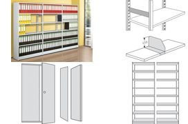 kerkmann 9561 Anbau-Regal Progress 500, 6 Böden