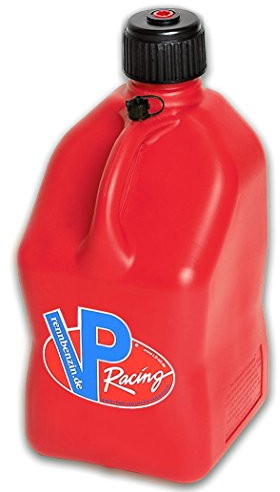 Motorsport Benzinumfüllkanister Eckig + Ausgießschlauch (Rot) 20 Ltr.