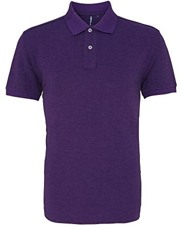 Asquith & Fox Men's Asquith and Fox Men's Polo Regular Fit Short Sleeve Polo Shirt, Purple (Purple Heather 000), Large (Manufacturer Size:Large)