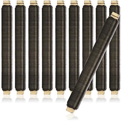 com-four® 10x Juego de Alambre para Flores - Alambre para Atar Enrollado en un Palo de Madera - Grosor 0,65mm - 1000g (Brillante - 10 Piezas)