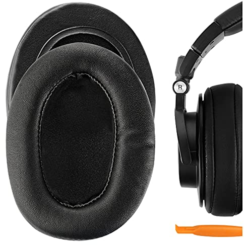 Geekria Pro - Cuscinetti auricolari di ricambio extra spessi per cuffie Audio-Technica ATH-M50X/M50xBT2/M60X/M40X/M30X/M20X/M10X, colore nero